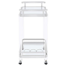 Jefferson - 2-Tier Glass Shelf Acrylic Bar Cart - Chrome