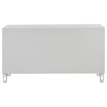 Leticia 3-Drawer Mirrored Storage Accent Cabinet - Silver