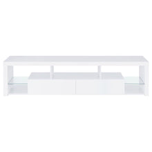 Jude - 2-Drawer Engineered Wood TV Stand - High Gloss White