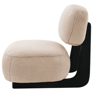 Duffie - Upholstered Armless Accent Chair - Camel