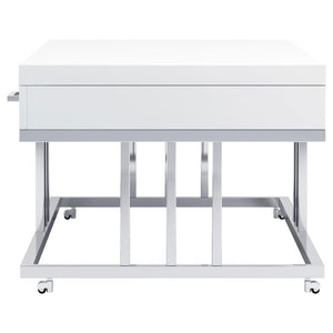 Dalya - 2-Drawer Rectangular Coffee Table - White High Gloss