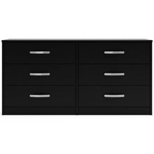 Finch - Black - Six Drawer Dresser - 29'' Height