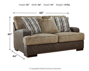 Alesbury - Chocolate - Loveseat