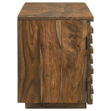 Julia - 2 Door Solid Sheesham Wood TV Stand - Natural