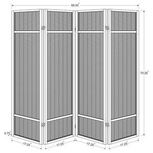 Pearce - 4-Panel Bamboo Room Divider Folding Screen - Natural