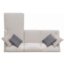 Mcloughlin - Upholstered Sloped Arm Sectional Sofa - Platinum