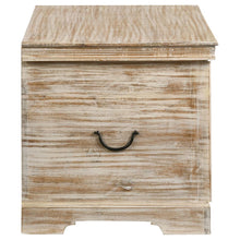 Nilay - Wood Storage Trunk - White Washed And Black