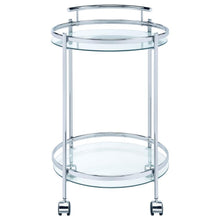 Chrissy - Round Glass Shelf Metal Bar Cart