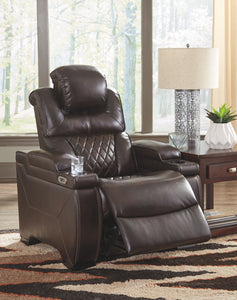 Warnerton - Brown Dark - PWR Recliner/Adj Headrest