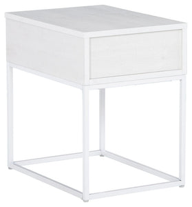 Deznee - White - Rectangular End Table