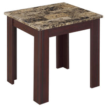 Rhodes - 3 Piece Faux Marble Top Coffee Table Set - Brown