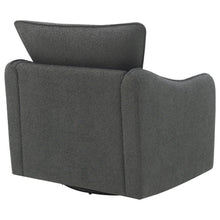 Madia - Upholstered Sloped Arm Swivel Glider Chair - Charcoal