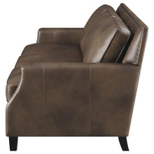 Leaton - Upholstered Recessed Arm Sofa - Brown Sugar