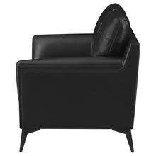 Moira - Upholstered Wedge Arm Tufted Loveseat - Black