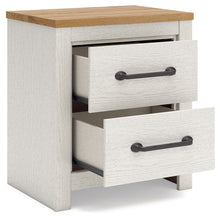 Linnocreek - White / Warm Brown - Two Drawer Night Stand