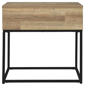 Gerdanet - Natural - Rectangular End Table