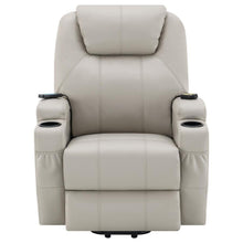 Sanger - Upholstered Power Lift Massage Recliner