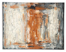 Carmely - Gray / White/orange - Wall Art