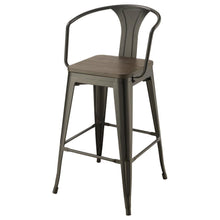 Cavalier - Metal Bar Chair (Set of 2) - Dark Elm And Matte Black