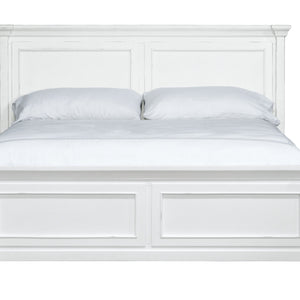 Stoney Creek - King Panel Bed - Weathered White