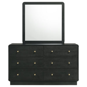 Cavelle - 6-Drawer Dresser And Mirror - Black