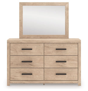 Sanginlane - Tan - Dresser and Mirror