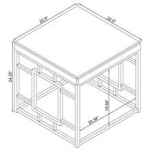 Dafina - Square Mirrored Top Side End Table - Chrome