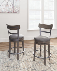 Caitbrook - Gray - UPH Swivel Barstool