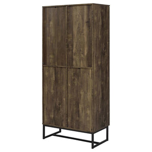 Carolyn - 2 Door Engineered Wood Accent Cabinet - Rustic Oak