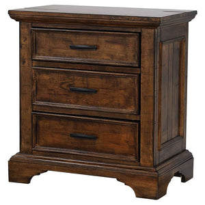 Elk Grove - 3-Drawer Nightstand - Vintage Bourbon