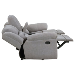 Gilson - Chenille Upholstered Reclining Loveseat - Gray