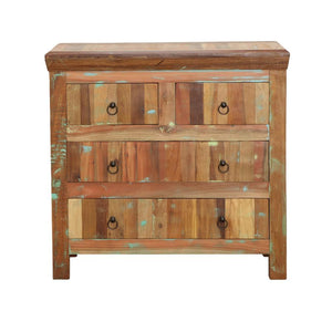 Harper - 4-Drawer Solid Reclaimed Wood Accent Cabinet - Brown