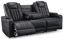 Center Point - Black - Rec Sofa W/Drop Down Table