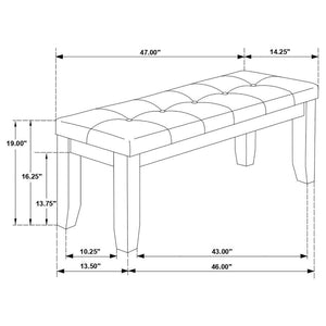 Dalila - Tufted Upholstered Dining Bench