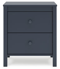 Simmenfort - Navy Blue - Two Drawer Night Stand