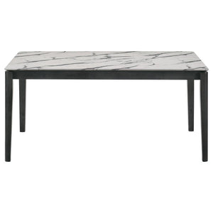 Stevie - Rectangular Faux Marble Top Dining Table