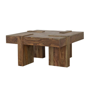 Samira - Square Solid Wood Coffee Table - Natural Sheesham