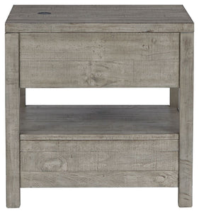 Krystanza - Weathered Gray - Rectangular End Table