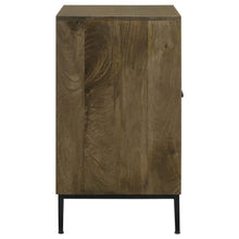 Zaria - 2 Door Wood Trellis Accent Storage Cabinet - Brown