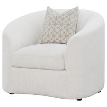 Rainn - Boucle Upholstered Sloped Arm Accent Chair - Latte