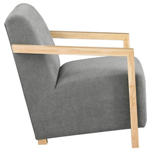 Diego - Upholstered Accent Arm Chair With Wood Arms