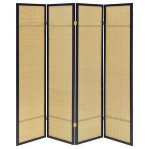 Pearce - 4-Panel Bamboo Room Divider Folding Screen - Natural