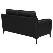 Moira - Upholstered Wedge Arm Tufted Loveseat - Black