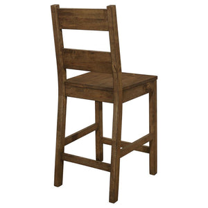 Coleman - Wood Counter Chair (Set of 2) - Rustic Golden Brown