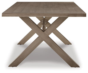 Beach Front - Beige - RECT Dining Table w/Umb OPT