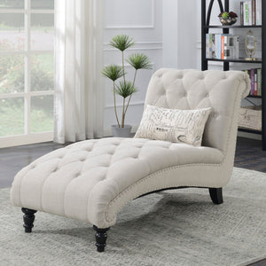 Hutton Ii - Tufted Chaise - Ivory