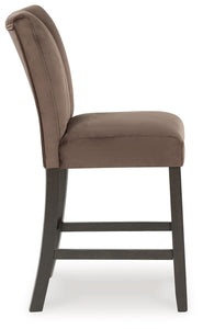 Jeshina - Mocha - Upholstered Barstool (Set of 2)