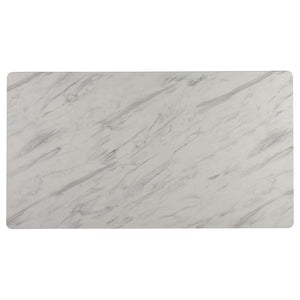 Everett - Rectangular Faux Marble Dining Table - White