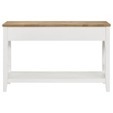 Hollis - 2-Drawer Wood Entryway Console Table - Brown And White