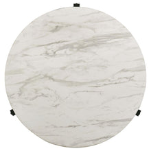 Tandi - Round Faux Marble Coffee Table - White And Black